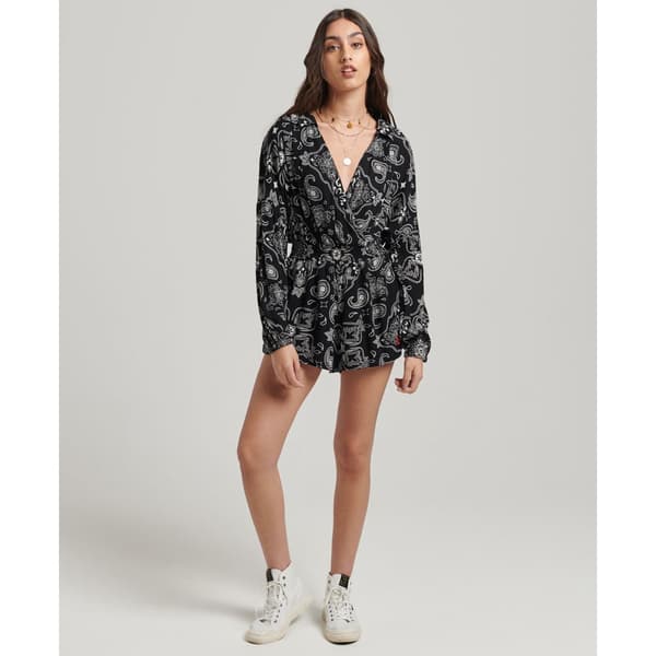 Superdry Romper Vintage Beach Svart 2XS Kvinna