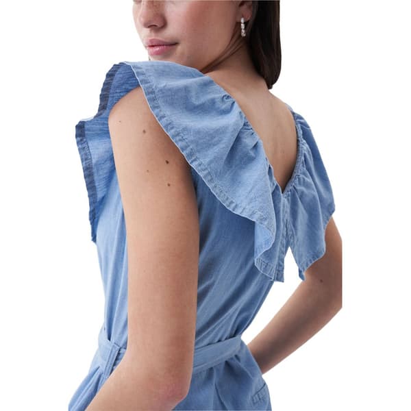 Salsa Jeans Romper Fit & Flare Macroprint C/shell Blå L Kvinde