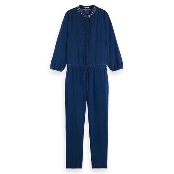 Scotch & Soda Jumpsuit Indigo Tencel Blå 36 Kvinde
