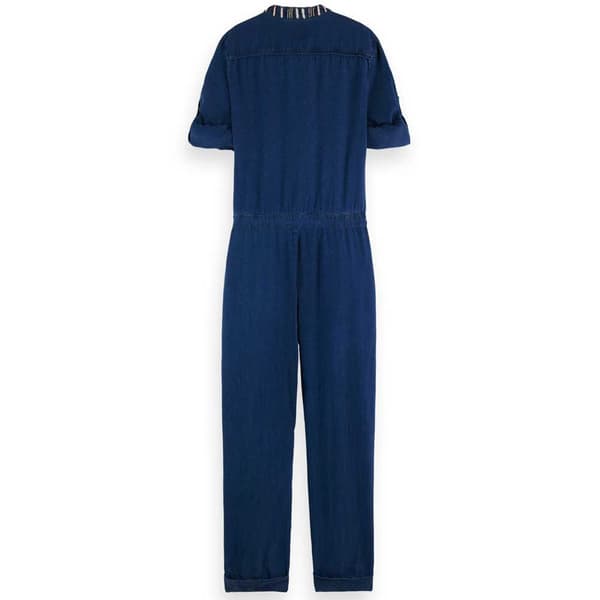 Scotch & Soda Jumpsuit Indigo Tencel Blå 36 Kvinde