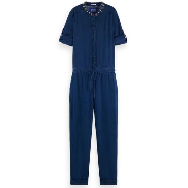 Scotch & Soda Jumpsuit Indigo Tencel Blå 36 Kvinde
