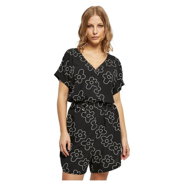 Urban Classics Jumpsuit Viscose Belt Sort M Kvinde