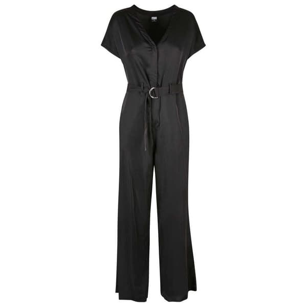 Urban Classics Jumpsuit Satin Wide Sort XS Kvinde