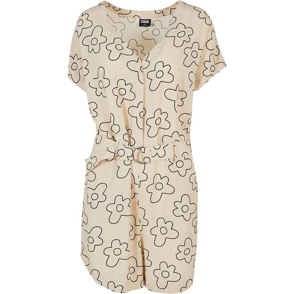 Urban Classics Jumpsuit Viscose Belt Beige S Kvinde
