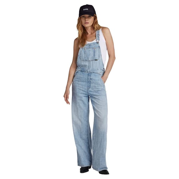 G-star Jumpsuit Leg Dungaree Straight Fit Blå S Kvinde