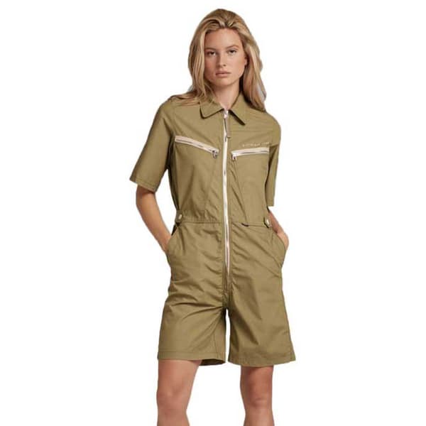 G-star Romper Multi Zip Grøn M Kvinde