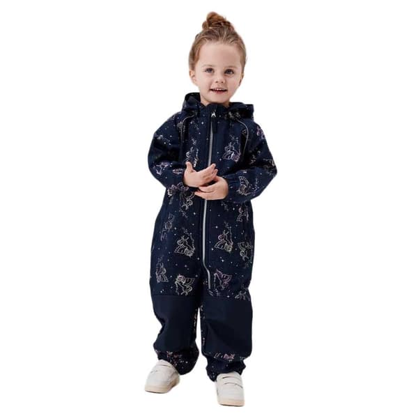 Name It Alfa08 Softshellil Mini Overall Blå 6 Years Flicka