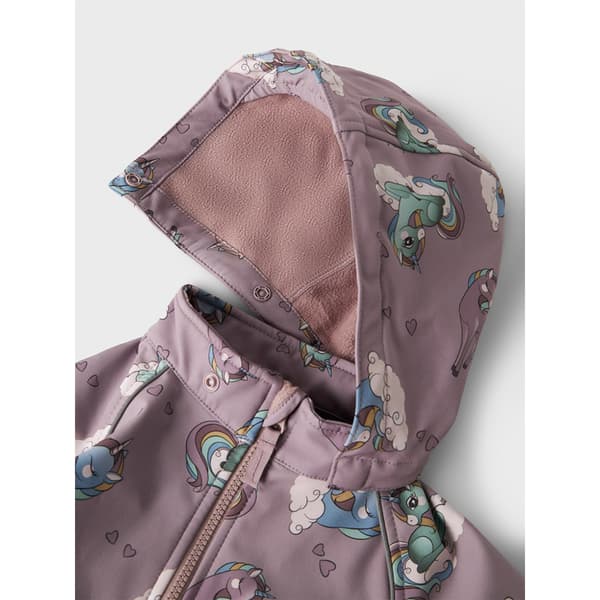 Name It Alfa08 Softshell Aop1 Mini Heldragt Lilla 3 Years Pige