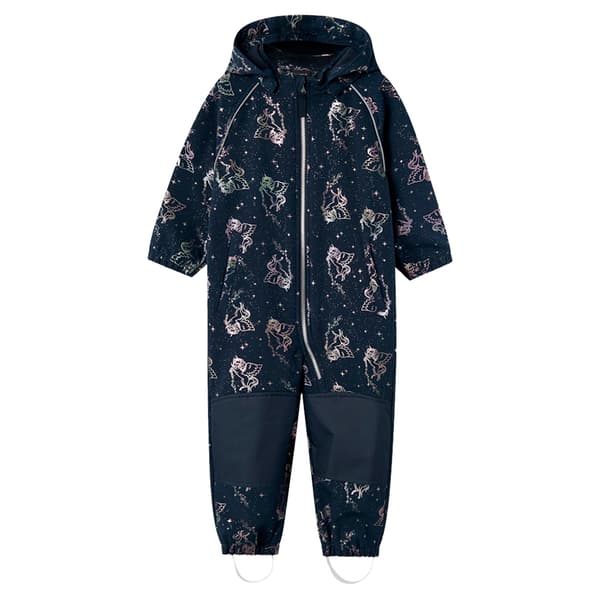 Name It Alfa08 Softshellil Mini Overall Blå 3 Years Flicka