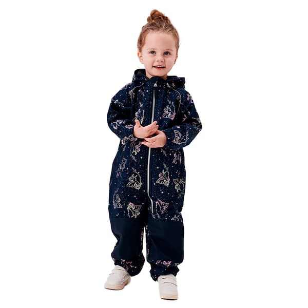 Name It Alfa08 Softshellil Mini Overall Blå 3 Years Flicka