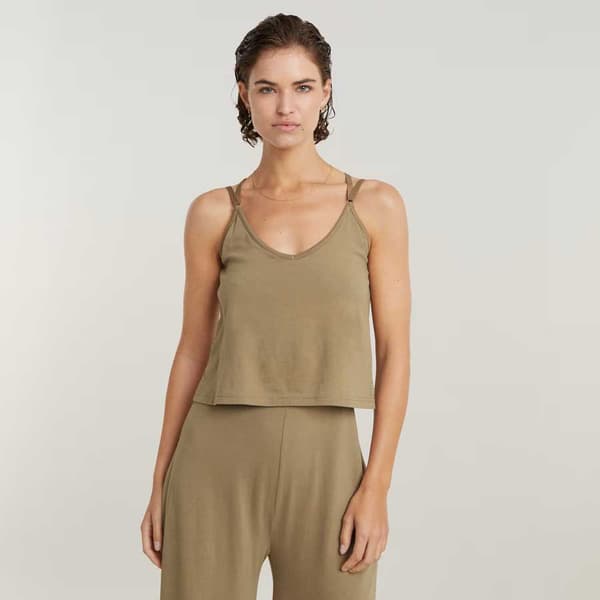 G-star Spaghetti Strap Loose Fit Heldragt Beige M Kvinde