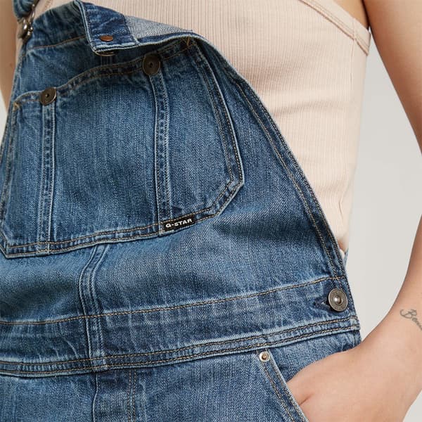 G-star Dungaree Playsuit Blå S Kvinde