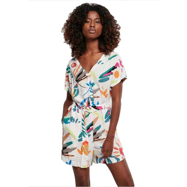 Urban Classics Viscose Playsuit Flerfarvet 5XL Kvinde