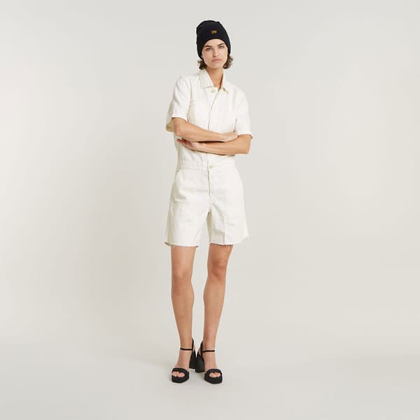 G-star Painter Playsuit Beige M Kvinde
