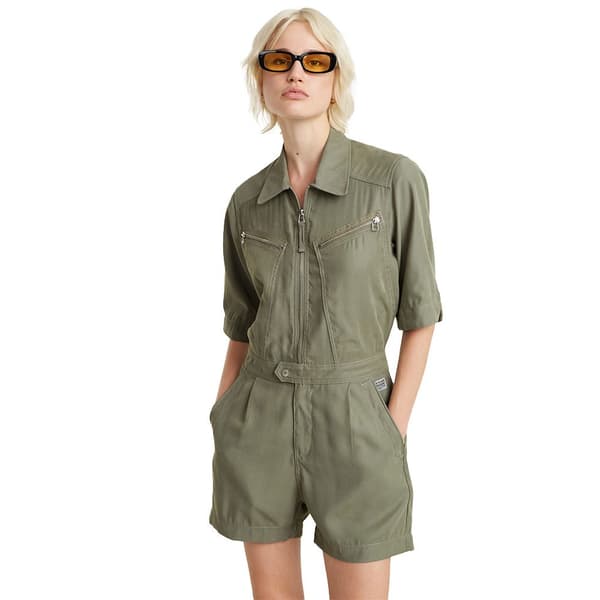 G-star Zip Playsuitleeve Playsuit Grøn XL Kvinde