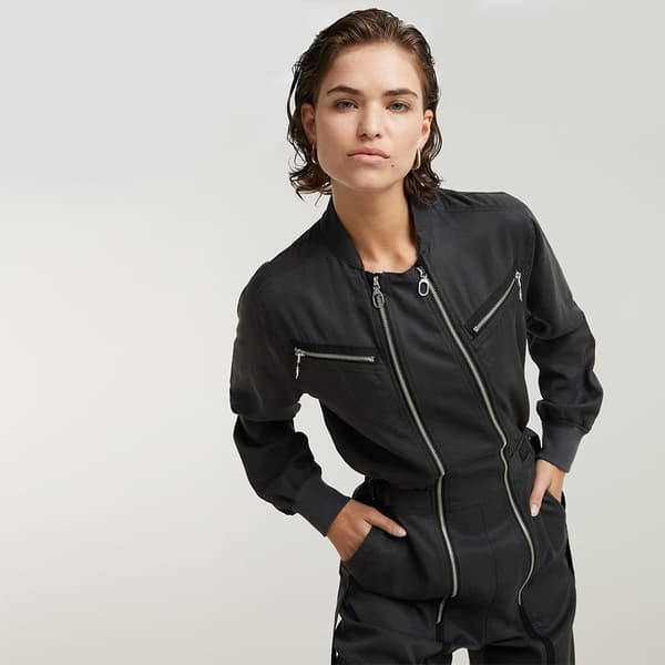 G-star Zip Wide Heldragt Blå S Kvinde