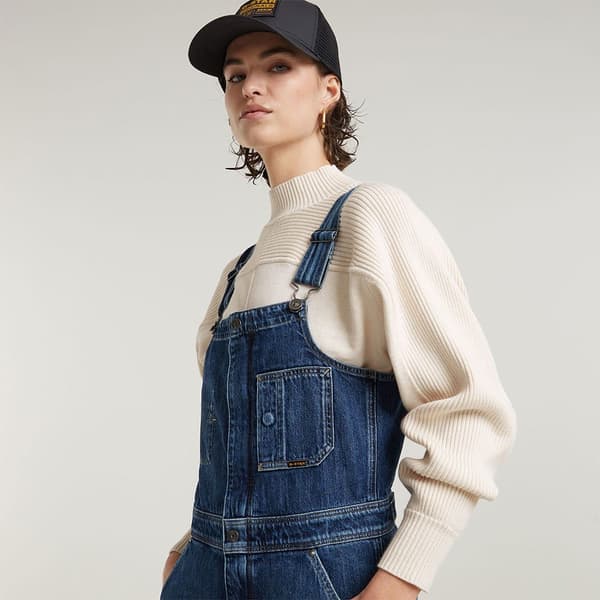 G-star Dungaree Overall Blå S Kvinna