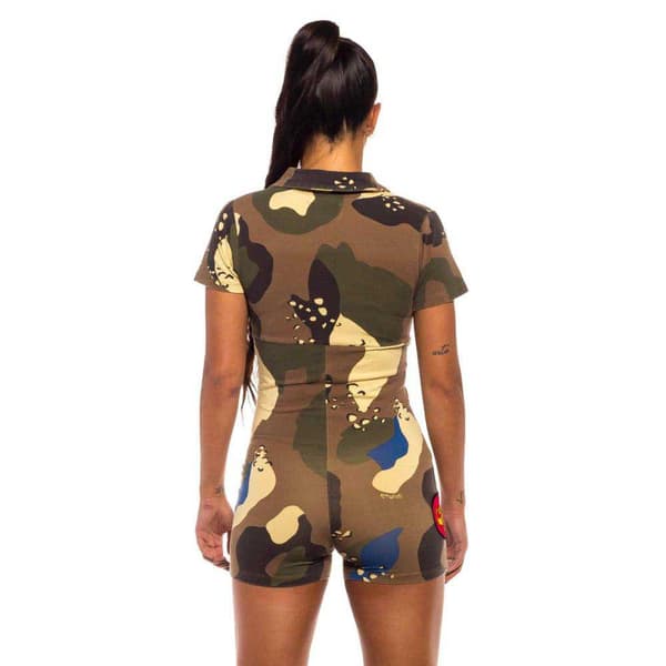 Grimey Glorified Camo Playsuit Flerfarvet S Kvinde