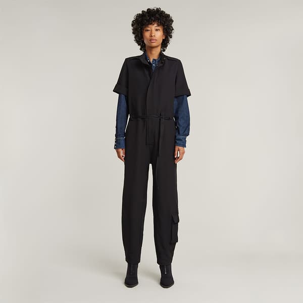 G-star Shortsleeve Workwear Heldragt Sort L Kvinde