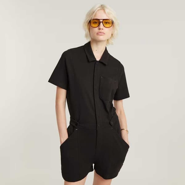 G-star Track Playsuit Playsuit Sort 2XS Kvinde