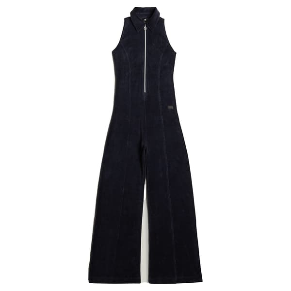 G-star Wide Leg Velvet Heldragt Blå L Kvinde