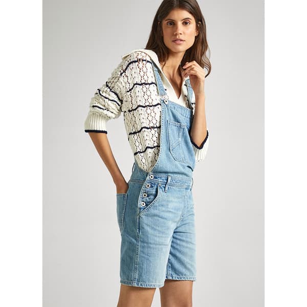 Pepe Jeans Abby Fabby Playsuit Blå M Kvinde