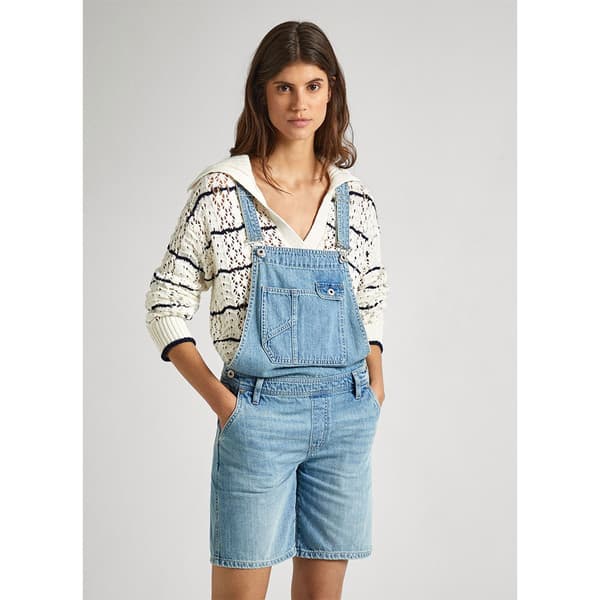 Pepe Jeans Abby Fabby Playsuit Blå M Kvinde