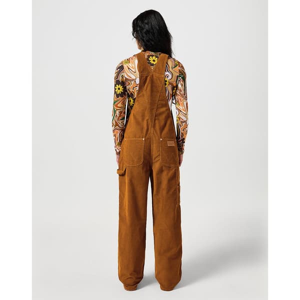 Wrangler Straight Leg Bib Heldragt Brun S Kvinde