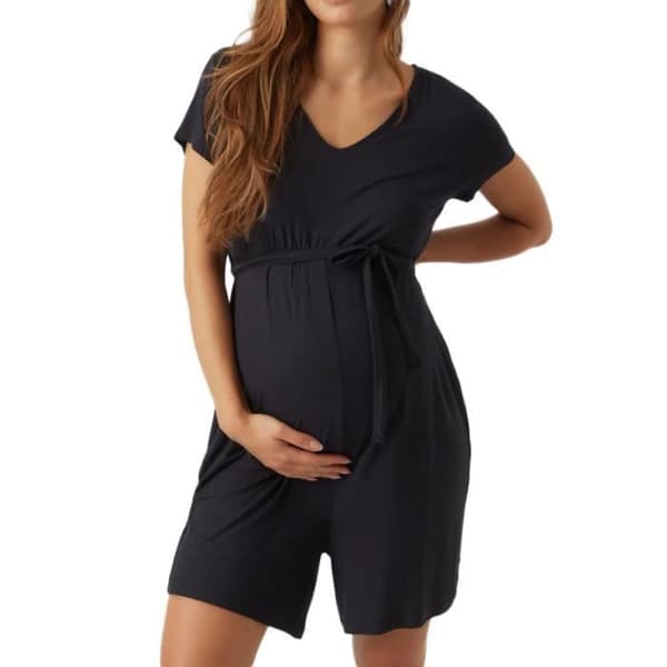 Gravid lekdräkt - MAMALICIOUS - Vergara - Svart - Korta ärmar - Elastisk midja