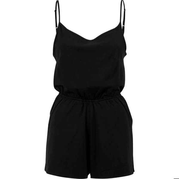 Kvinnlig jumpsuit - URBAN CLASSICS - Kort Spaghetti - Svart - Bekväm - Stora storlekar