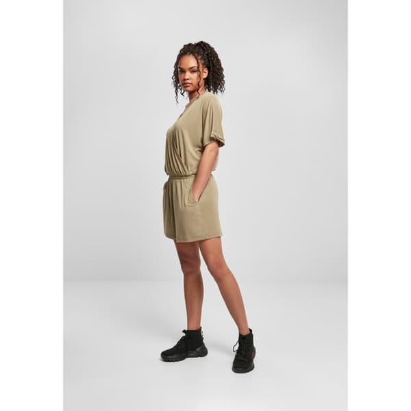 Kvinnlig kombishort - Urban Classics - Stora storlekar - Kaki grön - Bekväm - Fickor för händerna