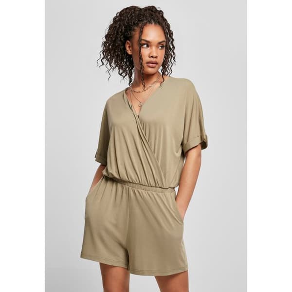 Komfortabel bodysuit dam - Urban Classics - Modal - Kaki grön - Stora storlekar - Bekväm