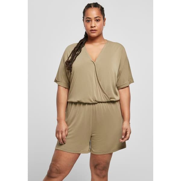 Komfortabel bodysuit dam - Urban Classics - Modal - Kaki grön - Stora storlekar - Bekväm
