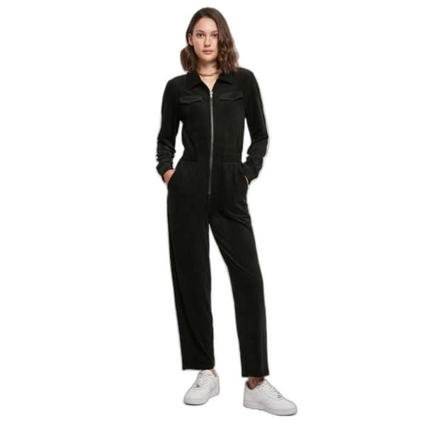 Urban Classics Corduroy Jumpsuit för kvinnor - svart - L