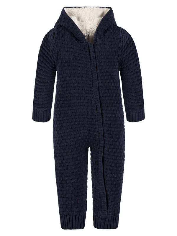 Flickjumpsuit med huva, marinblå, Kanz