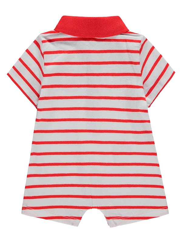 Babysparkdräkt, Vit, Röda ränder, Kanz
