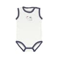 Miniatyrbillede 4 af 4: 2-pak Ærmeløs Baby Bodysuit Hvide Polkaprikker Olympias