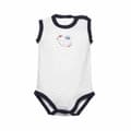 Miniatyrbillede 2 af 4: 2-pak Ærmeløs Baby Bodysuit Hvide Polkaprikker Olympias