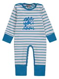 Miniatyrbild 1 av 3: Babyblå randig sparkdräkt Kanz