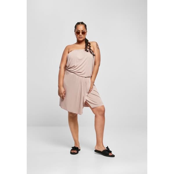 Kvinneklær Urban Classics viscose kort kjole (Størrelser større)