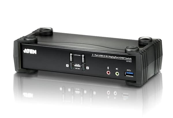ATEN CS1922 2-porttinen USB 3.0 4K DisplayPort KVM Switch (CS1922) musta