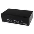 Pikkukuva 1 / 4: StarTech 4-porttinen Dual DVI USB KVM -kytkin, jossa ääni ja USB 2.0 -keskitin