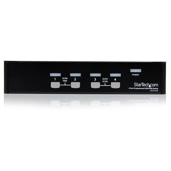 StarTech.com 4-portars VGA USB KVM-switch med hubb - Professionell VGA KVM-switch - KVM-switch - USB - 4 x KVM-port(ar) - 1 lokal användare - Desktop