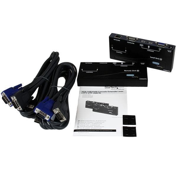 StarTech.com USB VGA KVM-förlängning upp till 150,0 m- KVM-förlängare över Cat5 UTP-nätverkskabel - KVM-förlängare - upp till 150 m (SV565UTPUEU)