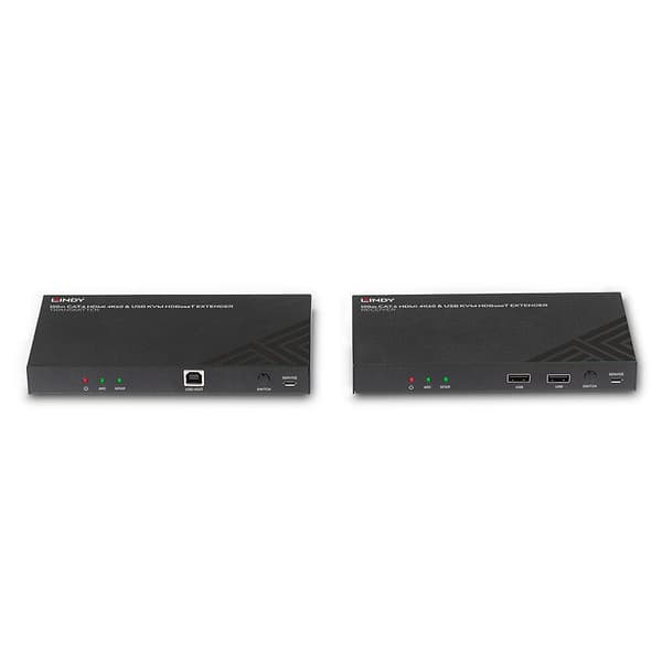 LINDY - Lähetin ja vastaanotin - Video-, ääni-, infrapuna- ja sarjalaajennus - HDMI, HDBaseT - CAT 6:n yli - 100 metriin asti (38343)