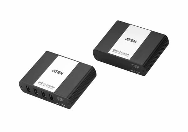 ATEN 4-Port USB 2.0 Cat 5 Extender over LAN Sort