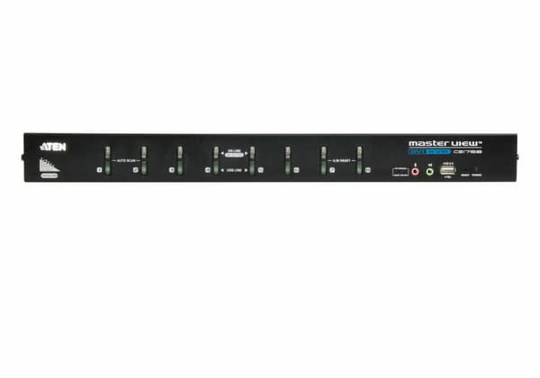 ATEN CS1768 - KVM/Audio switch - USB - 8 x KVM/Audio - 1 lokal bruger - desktop, rackmonterbar