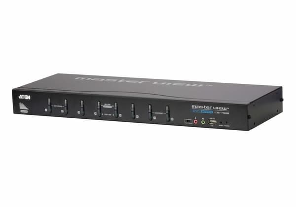 ATEN CS1768 - KVM/Audio switch - USB - 8 x KVM/Audio - 1 lokal användare - stationär, rackmonterbar Blå