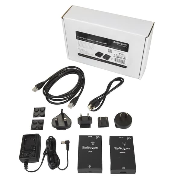 StarTech.com 1 Port USB2.0 over Cat5 eller Cat6 Extender Kit - USB Extender - USB til Ethernet Extender - 50.0m- USB Extension - USB2.0 - op til 50m (