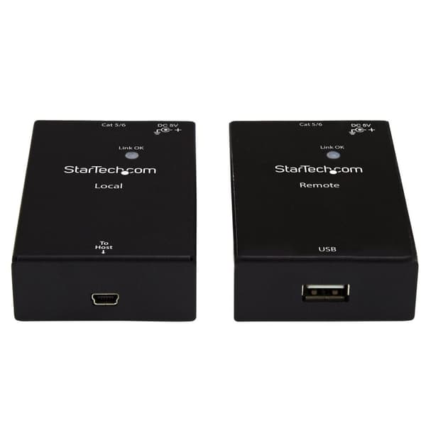 StarTech.com 1 Port USB2.0 over Cat5 eller Cat6 Extender Kit - USB Extender - USB til Ethernet Extender - 50.0m- USB Extension - USB2.0 - op til 50m (